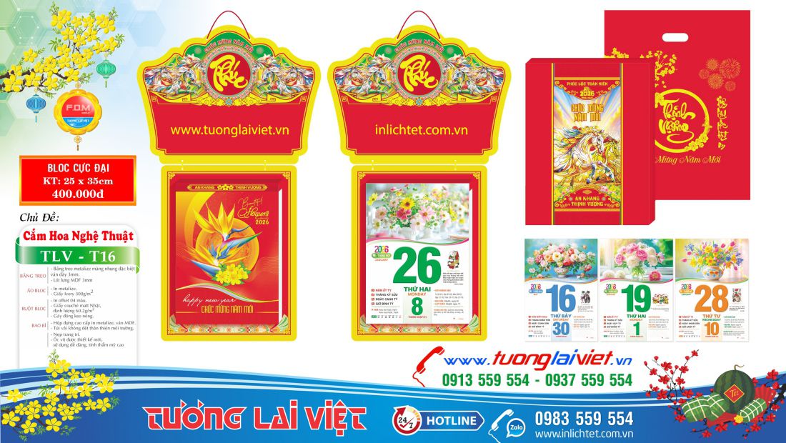 bloc cực đại 25x35 Bốn Mùa Hoa
