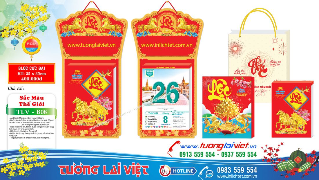 bloc cực đại 25x35 Chữ Lộc