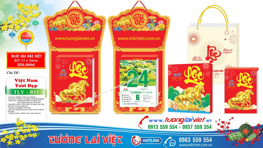 bloc đại 17x24 Chữ Phúc