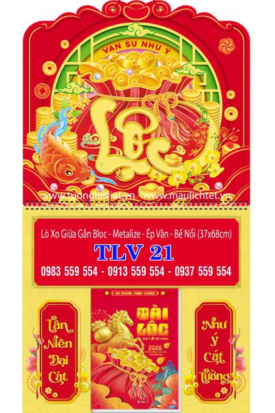 Lịch bloc lò xo giữa Chữ Lộc