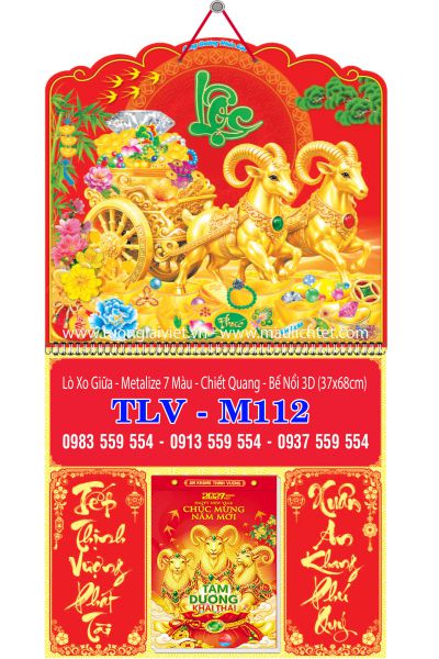 Lịch bloc lò xo giữa Lộc Khai Xuân