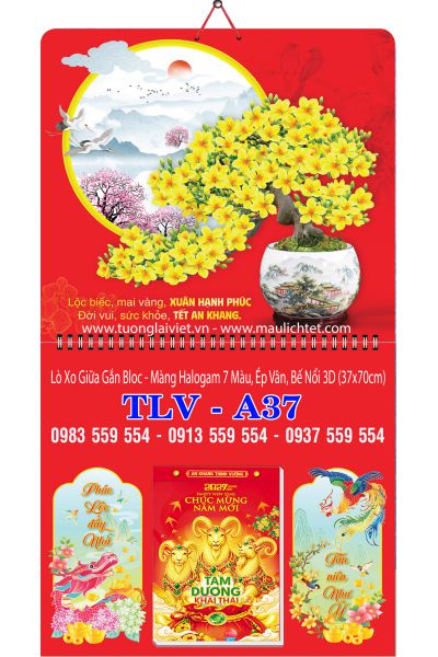 Lịch bloc lò xo giữa Mai Ngày Tết